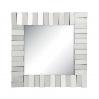Coaster Furniture 901806 Square Wall Mirror with Layered Panel Silver